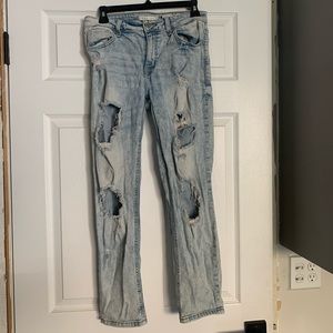 low rise girlfriend jeans